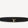 Louis Vuitton Monogram Empreinte leather LV ICONIC 30MM REVERSIBLE BELT M0328W Black