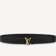 Louis Vuitton Monogram Empreinte leather LV ICONIC 30MM REVERSIBLE BELT M0328W Black