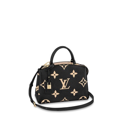 Louis Vuitton Petit Palais Bicolor Monogram Empreinte Leather Black / Beige - Women - Handbags M58913