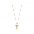 Louis Vuitton Letter T Necklace - Gold Block Letter Initial Charm