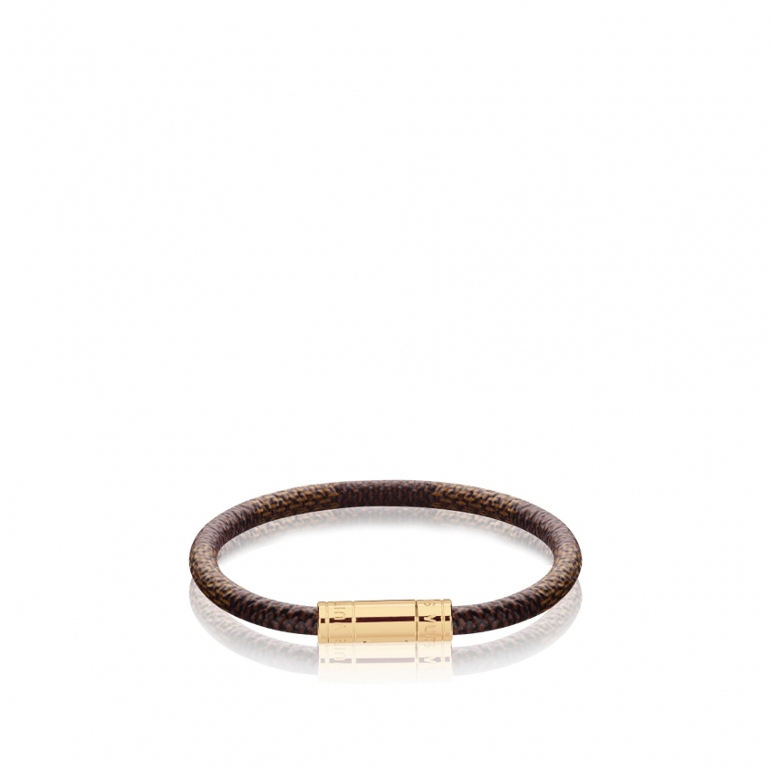 Louis Vuitton Keep It Bracelet Damier Ebene in Brown - Women Leather Accessories M6139F