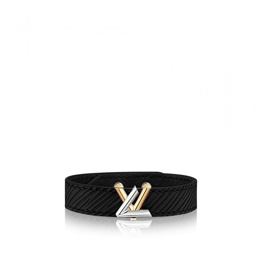 Louis Vuitton LV Twist Bracelet Epi Leather in Black - Accessories M6400F