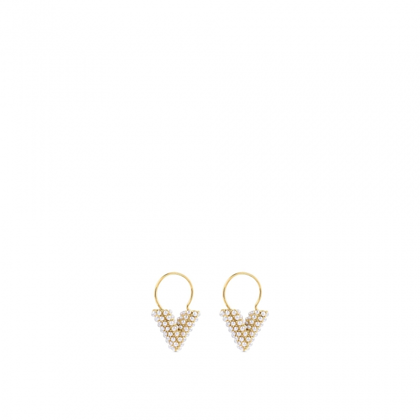 Louis Vuitton Essential V Perle Earrings in White - Accessories M68362