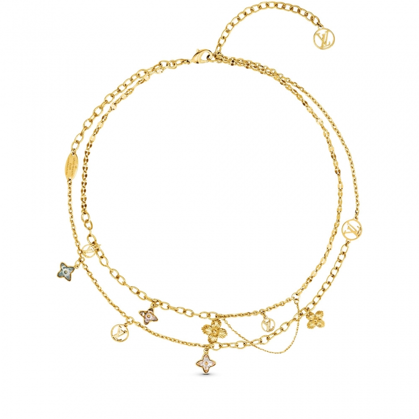Louis Vuitton Blooming Strass Necklace in Gold - Accessories M68374