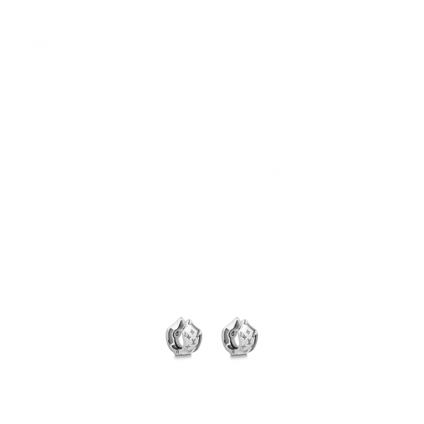 Louis Vuitton Nanogram Clip Earrings in Silver - Accessories M69023