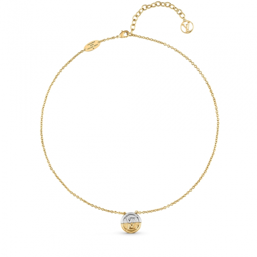Louis Vuitton L to V Necklace in Silver - Accessories M69643