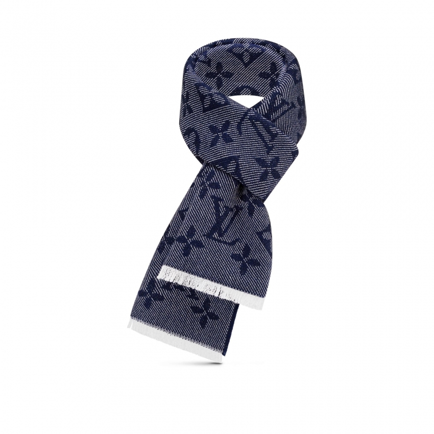 Louis Vuitton Monogram Cozy Scarf in Blue - Accessories M73456