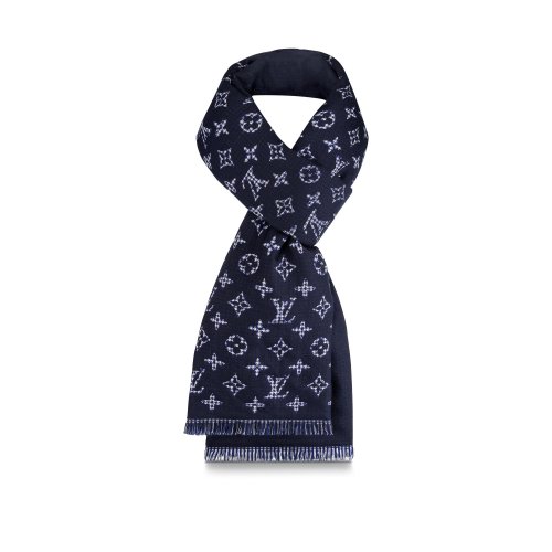 Louis Vuitton Pied-De-Poule Stole in Blue - Accessories M76244