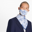 Louis Vuitton Monogram Watercolor Set Mask Cover And Bandana in Blue - Accessories M76751