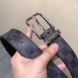 Louis Vuitton Damier Graphite Pont Neuf Belt 35MM M9402V