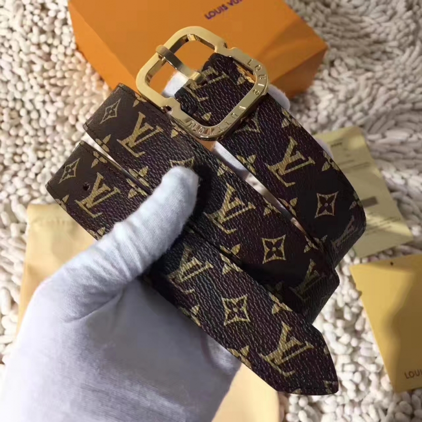 Louis Vuitton Monogram Canvas Mini 25MM Belt M9584W Gold