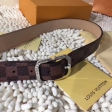 Louis Vuitton Damier Ebene Canvas Mini 25MM Belt M9744V Gold