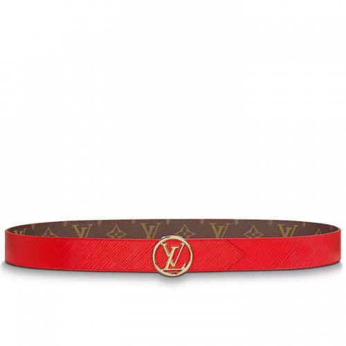 LV Circle Buckle 35MM Reversible M9936U Coquelicot LV Circle Buckle 35MM Reversible M9936U Coquelicot