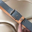 Louis Vuitton Monogram Titanium Canvas Voyager 35MM Belt MP043S
