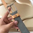 Louis Vuitton Monogram Titanium Canvas Voyager 35MM Belt MP043S