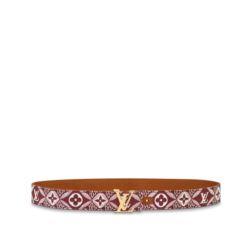 Louis Vuitton Since 1854 LV Iconic 30mm Belt in Burgundy - Accessories MP269V Louis Vuitton Since 1854 LV Iconic 30mm Belt in Burgundy - Accessories MP269V