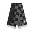 Louis Vuitton Giant Damier Wave Monogram Scarf in Grey - Accessories MP2701