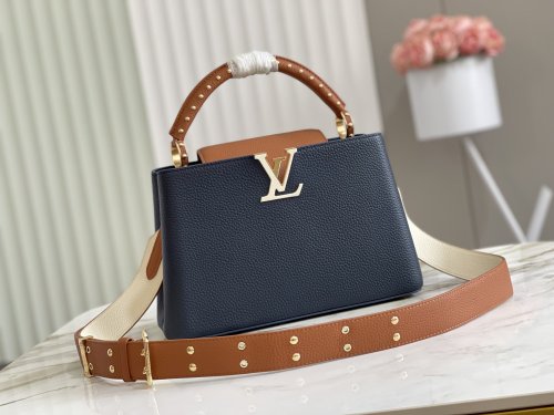 Louis Vuitton Capucines MM Capucines in Blue - WOMEN - Handbags M58695