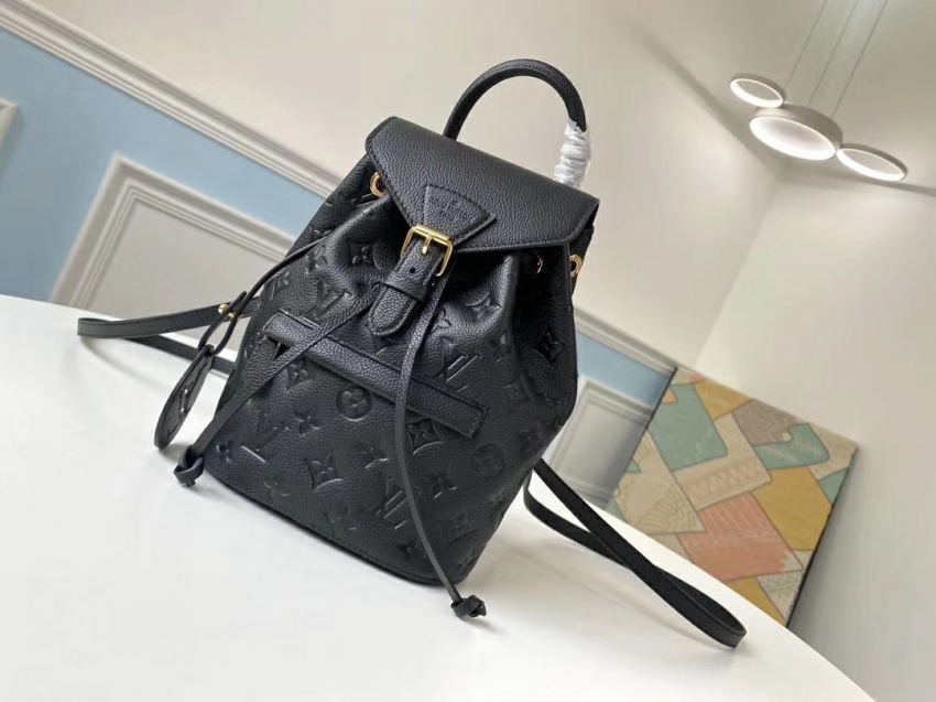 Louis Vuitton Monogram Empreinte Leather Montsouris MINI Backpack M45205 Black
