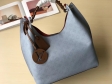 Louis Vuitton Mahina Leather Carmel Hobo Bag M52950 Horizon Blue
