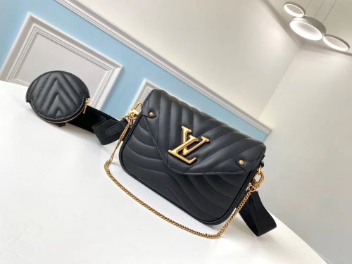 Louis Vuitton CalfLeather Multi Pochette New Wave M56461 Noir Black