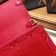 Louis Vuitton Monogram Empreinte Leather Chain Wallet M63398 Red