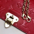 Louis Vuitton Monogram Empreinte Leather Chain Wallet M63398 Red
