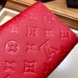 Louis Vuitton Monogram Empreinte Leather Chain Wallet M63398 Red
