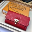 Louis Vuitton Monogram Empreinte Leather Chain Wallet M63398 Red