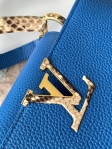 Louis Vuitton Taurillon cowhide leather CAPUCINES PM N93799 Blue