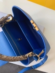 Louis Vuitton Taurillon cowhide leather CAPUCINES PM N93799 Blue