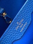Louis Vuitton Taurillon cowhide leather CAPUCINES PM N93799 Blue