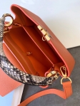 Louis Vuitton Taurillon cowhide leather CAPUCINES PM N93799 Orange