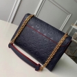 Louis Vuitton Monogram Empreinte Leather Vavin MM Bag M43925 Navy Blue