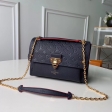 Louis Vuitton Monogram Empreinte Leather Vavin MM Bag M43925 Navy Blue