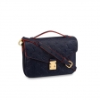 Louis Vuitton Monogram Empreinte Leather Pochette Metis M44071 Navy Blue/Red