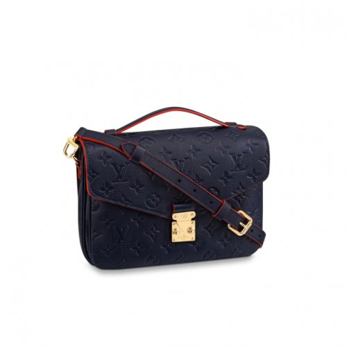 Louis Vuitton Monogram Empreinte Leather Pochette Metis M44071 Navy Blue/Red Louis Vuitton Monogram Empreinte Leather Pochette Metis M44071 Navy Blue/Red