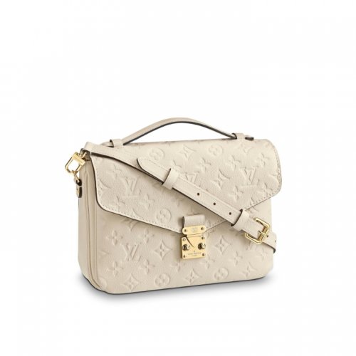 Louis Vuitton Monogram Empreinte Leather Pochette Metis M44072 Creme Louis Vuitton Monogram Empreinte Leather Pochette Metis M44072 Creme