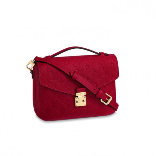 Louis Vuitton Monogram Empreinte Leather Pochette Metis M44155 Scarlet Louis Vuitton Monogram Empreinte Leather Pochette Metis M44155 Scarlet