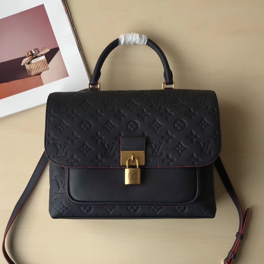 Louis Vuitton Monogram Empreinte Marignan Messenger M44545 Marine Rouge Navy Blue