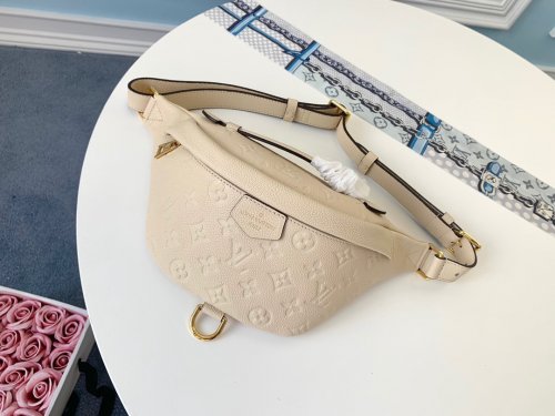 Louis Vuitton Monogram Empreinte Leather Bumbag M44836 Creme