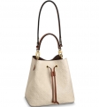 Louis Vuitton Monogram Empreinte NeoNoe MM Bucket Bag M45307 Cream