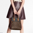Louis Vuitton Monogram Canvas Fold Tote MM M45409 Noir Wine Creme