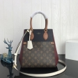Louis Vuitton Monogram Canvas Fold Tote MM M45409 Noir Wine Creme