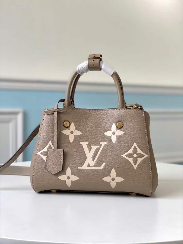 Louis Vuitton Montaigne BB Bicolor Monogram Empreinte Leather in Grey - Handbags M45489