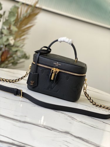 Louis Vuitton Vanity PM Monogram Empreinte Leather in Black - Handbags M45598