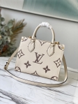 Louis Vuitton Onthego PM Bicolor Monogram Empreinte Leather in Beige - Handbags M45654
