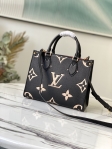 Louis Vuitton Onthego PM Bicolor Monogram Empreinte Leather in Black - Handbags M45659