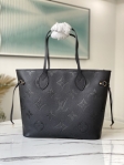 Louis Vuitton Neverfull MM Monogram Empreinte Leather in Black - Handbags M45685