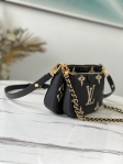 Louis Vuitton Multi Pochette Accessoires Bicolor Monogram Empreinte Leather in Black - Handbags M45777